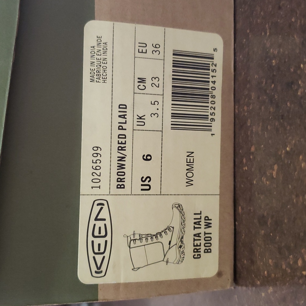 KEEN Woman's Boots KEEN Greta Plaid Tall Boot Waterproof. Size 6. - Picture 12 of 14